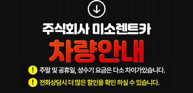 주식회사 미소렌트카 차량안내